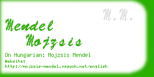 mendel mojzsis business card